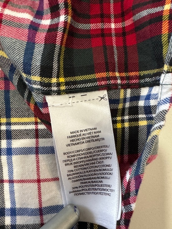 Polo Ralph Lauren Boys Sz 8 Red Green Plaid Button Down Shirt Long Sleeve Preppy - Picture 5 of 8